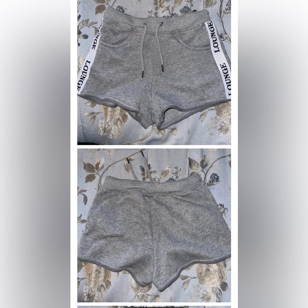 Lounge apparel gray shorts with pockets